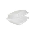 Lagasse DART¬Æ DCC85HT1, Foam Hinged Food Container, 1 Compartment, White, 200/Carton DCC 85HT1